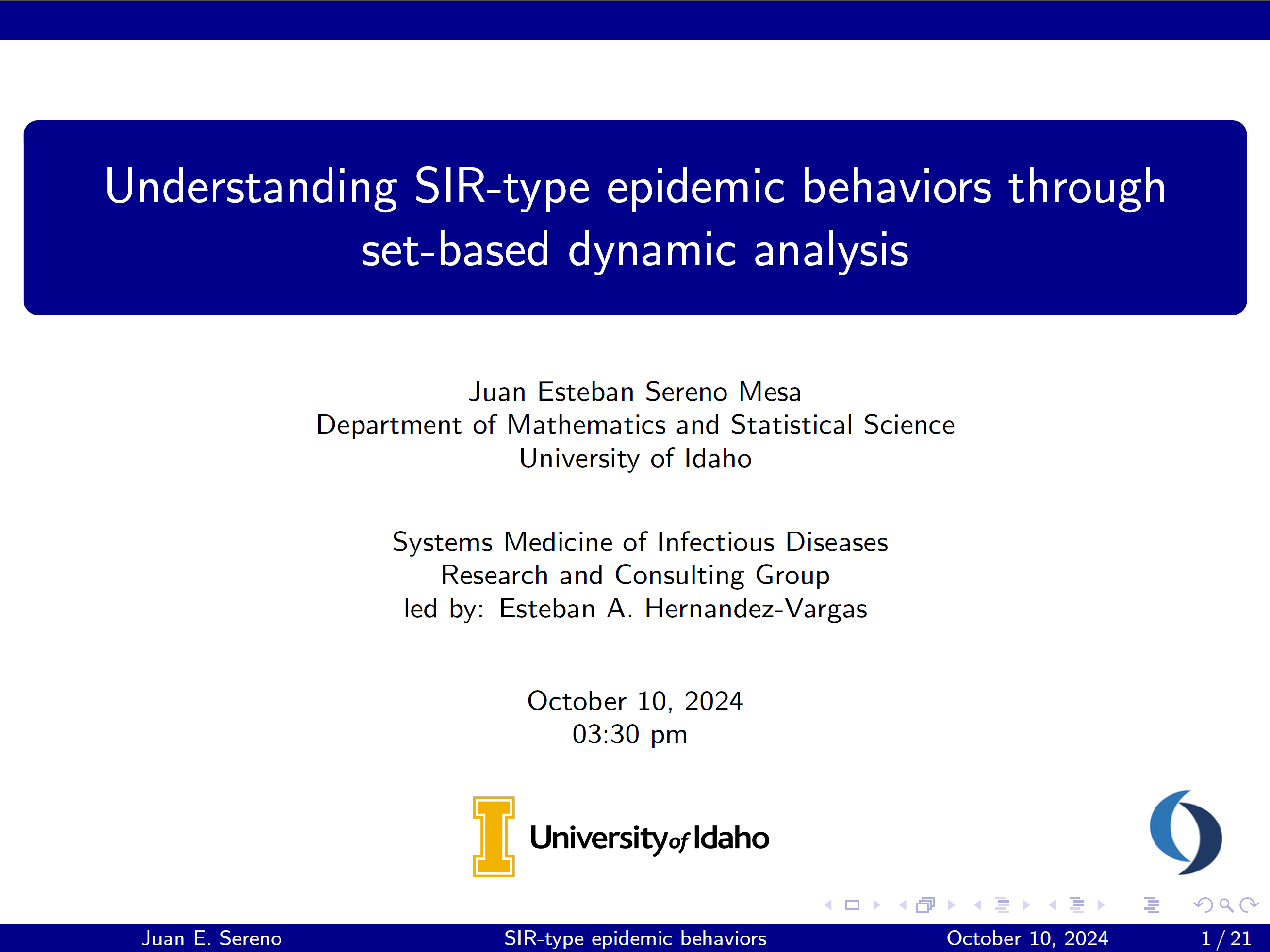 Talk presentation